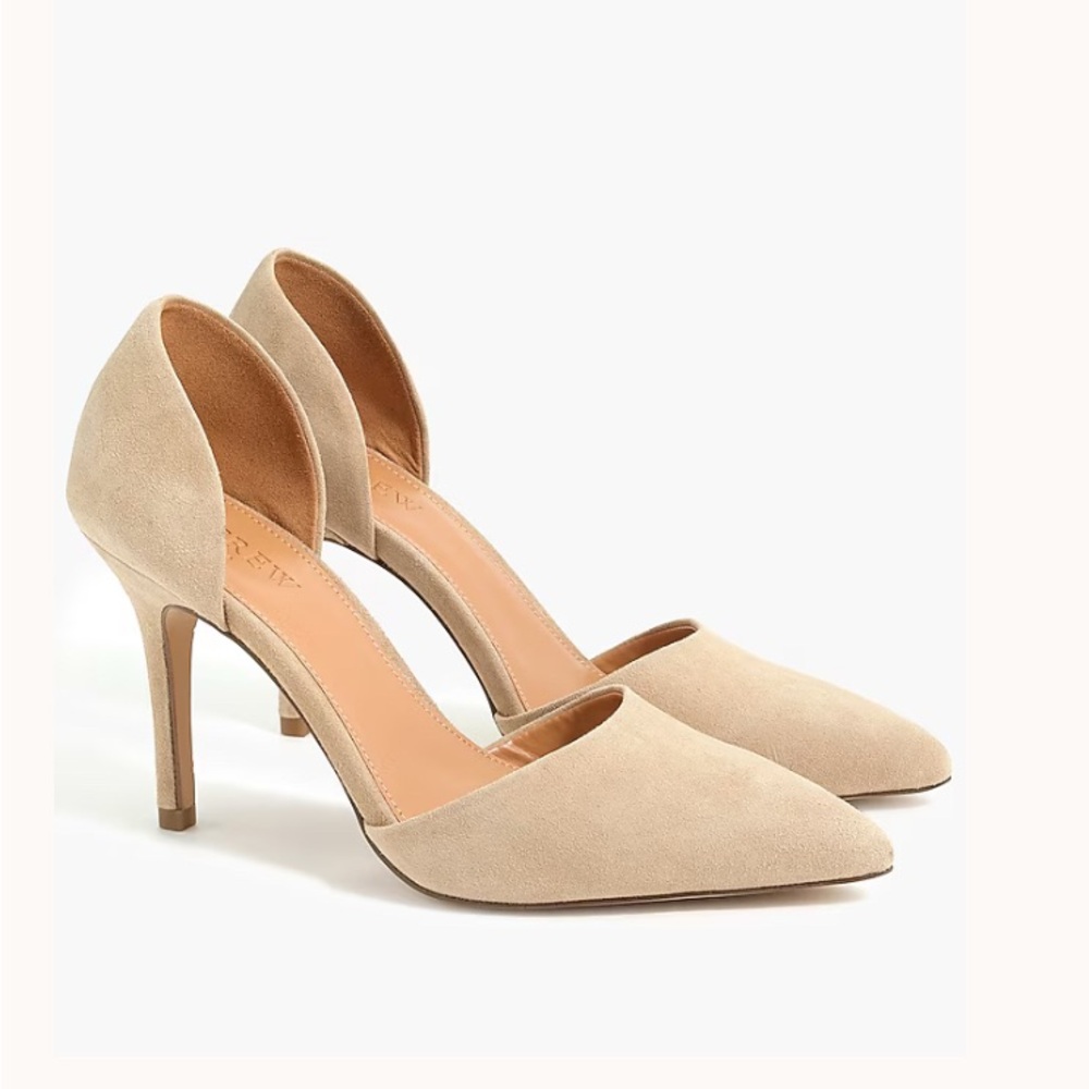 J.Crew Factory Dulci Suede d’Orsay Pumps – Nude / Sand – Size 9.5